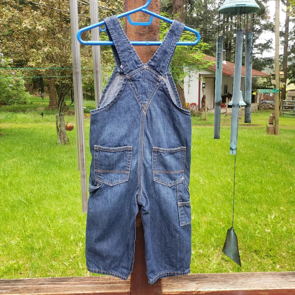 GAP Denim Baby - GAP FOR GOOD Dark Blue Overalls - Size 18-24 Months